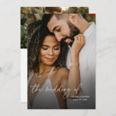 Modern Elegant Simple Vertical 2 Photos Wedding Einladung