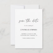 Modern Elegant Simple Vertical Photo Wedding Save The Date (Rückseite)