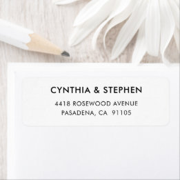 Modern Elegant Simple Wedding Return Address