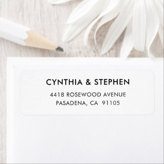 Modern Elegant Simple Wedding Return Address