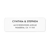 Modern Elegant Simple Wedding Return Address (Vorne)