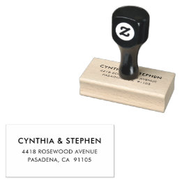 Modern Elegant Simple Wedding Return Address Gummistempel