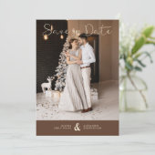 Modern Elegant Sophisticated Photo Couple Wedding (Stehend Vorderseite)