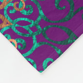 Modern & elegant Stilvoll Mandala Boho Dark Lila Fleecedecke (Ecke)