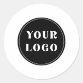Modern, elegant, stilvoll und anpassbar runder aufkleber (Vorderseite)