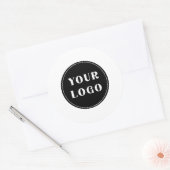 Modern, elegant, stilvoll und anpassbar runder aufkleber (Umschlag)