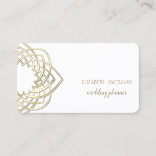 Modern Elegant Stylisch, Gold, Weiß Visitenkarte
