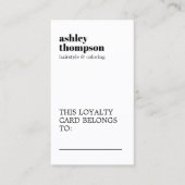 Modern Elegant Stylish Pastel White Hair Salon Treuekarte (Vorderseite)