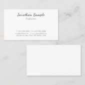 Modern Elegant Template Calligraphy Script Sleek Visitenkarte (Vorne/Hinten)