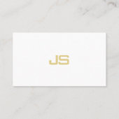 Modern Elegant Template Gold Initial Monogram Visitenkarte (Rückseite)