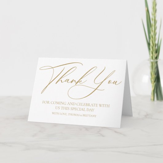 Modern elegant Thank you card  Dankeskarte (Vorderseite)
