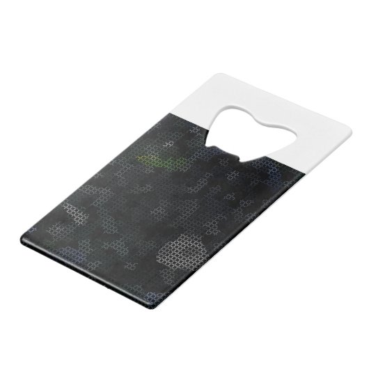 MODERN_ELEGANT_THE ABSTRAKT_ART_BLACK GELDBEUTEL FLASCHENÖFFNER (Rückseite Schrägansicht)