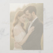 Modern Elegant Transparent Photo Wedding Einladung (Rückseite)