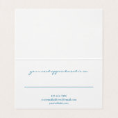 Modern Elegant Turquoise Custom Business Logo    Visitenkarten (Innenseite Aufgefaltet)