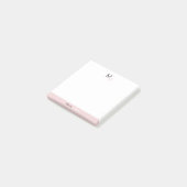 Modern Elegant Two Tone Monogram Post-it Klebezettel (angewinkelt)