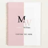 Modern Elegant Two Tone Monogrammed Planer (Vorderseite)