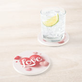 Modern Elegant Valentine’s Day Romantic Love Desig Getränkeuntersetzer (Seite)