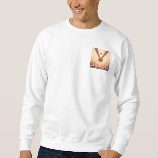 Modern Elegant Valentine’s Day Romantic Love Desig Sweatshirt (Vorderseite)