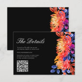 Modern Elegant Watercolor Bouquet Floral Wedding Begleitkarte (Vorne/Hinten)