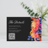 Modern Elegant Watercolor Bouquet Floral Wedding Begleitkarte (Stehend Vorderseite)