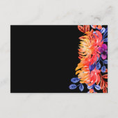 Modern Elegant Watercolor Bouquet Floral Wedding Begleitkarte (Rückseite)