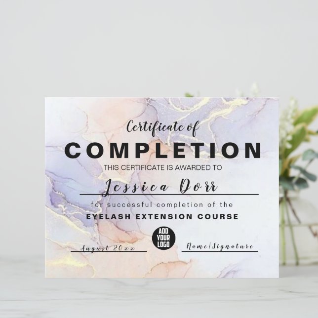 Modern Elegant Watercolor Green and Gold  (Stehend Vorderseite)