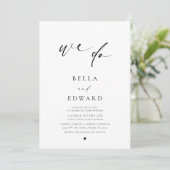 Modern Elegant We Do Wedding Invitation Einladung (Stehend Vorderseite)