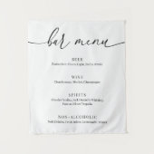 Modern Elegant Wedding Bar Menu Wandteppich (Vorderseite)