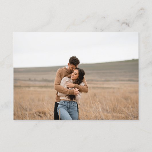 Modern Elegant Wedding Begleitkarte (Rückseite)