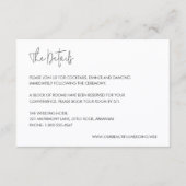 Modern Elegant Wedding Begleitkarte (Vorderseite)