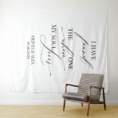  Modern elegant wedding bridal backdrop banner Wandteppich (Beispiel (Horizontal))
