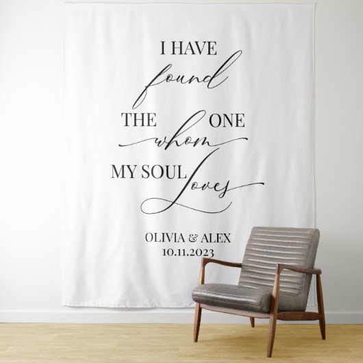 Modern elegant wedding bridal backdrop banner Wandteppich (Beispiel)