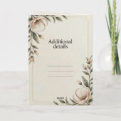 Modern Elegant Wedding Invitation Einladung (Rückseite)