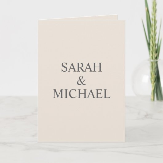 Modern Elegant Wedding Invitation Einladung (Vorderseite)