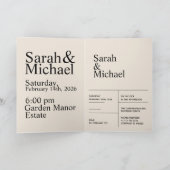 Modern Elegant Wedding Invitation Einladung (Innenseite)