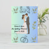 Modern Elegant Wedding Invitation Template | Edita Karte (Stehend Vorderseite)