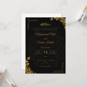 Modern Elegant Wedding Invitation Template | Edita Karte (Vorderseite/Rückseite Beispiel)