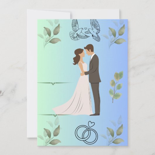 Modern Elegant Wedding Invitation Template | Edita Karte (Vorderseite)