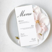 Modern Elegant Wedding Menu Card Menükarte