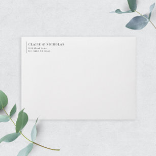 Modern Elegant Wedding Return Address Permastempel