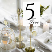 Modern Elegant Wedding Table Number Card Tischnummer