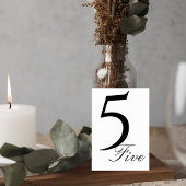 Modern Elegant Wedding Table Number Card Tischnummer