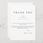 Modern & elegant White Dankeschön Karte (Vorne/Hinten)