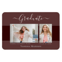 Modern | Elegante 2 Foto Grad Ankündigung