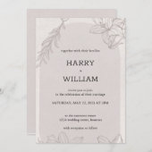 Modern Elegante Anemone Floral Bouquet Einladung (Vorne/Hinten)