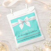 Modern Elegante Aqua Aquamarin Glam Tiffany Themen Geschenktütchen (Ausgeschnitten)