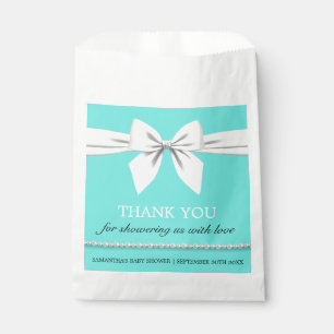 Modern Elegante Aqua Aquamarin Glam Tiffany Themen Geschenktütchen