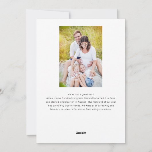 Modern Elegante Arch 2 Foto Weihnachten (Rückseite)