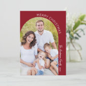 Modern Elegante Arch 2 Foto Weihnachten (Stehend Vorderseite)