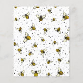 Modern Elegante Bee Brautparty Bingo Game (Rückseite)